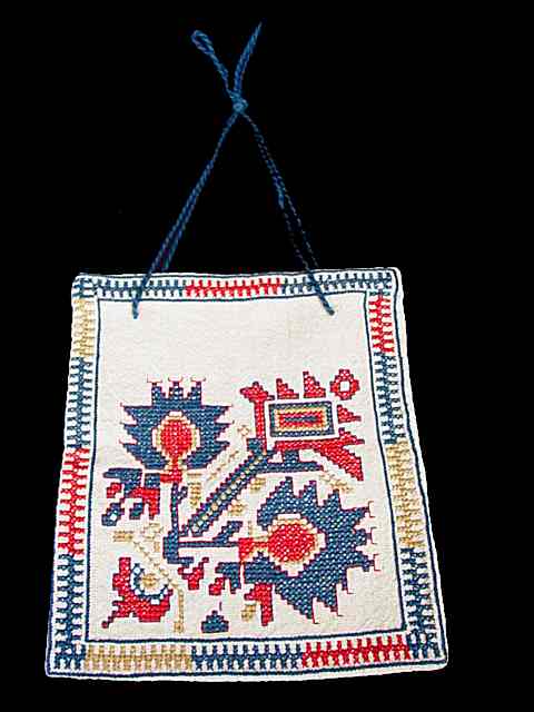ANTIQUE PURSE CROSS STITCH POSSIBLY CIVIL WAR ERA